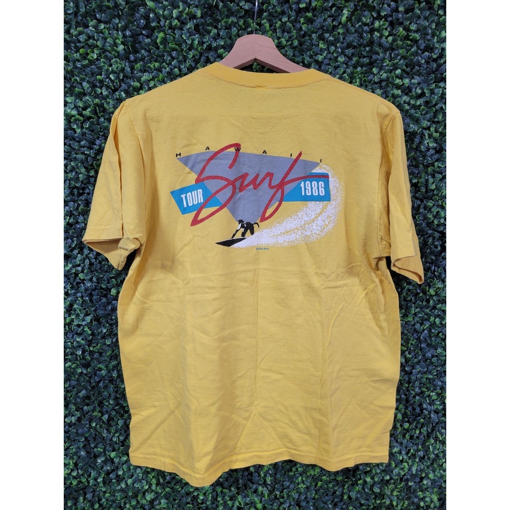 vtg HAWAII SURF TOUR 1986 tee large // beach ocean baggy skater grunge lake boat